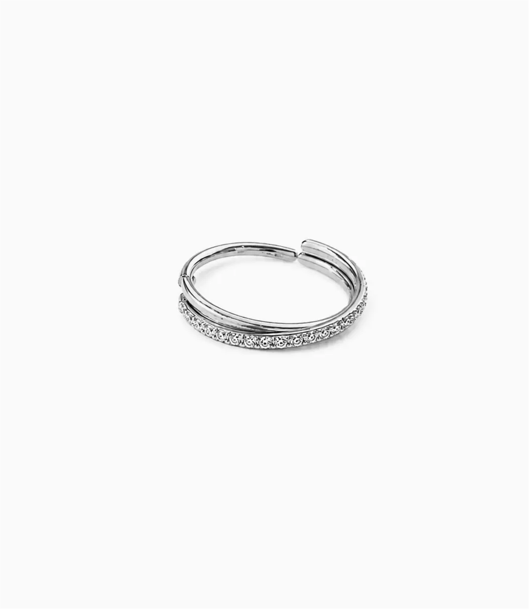 Argola clicker fina trançada