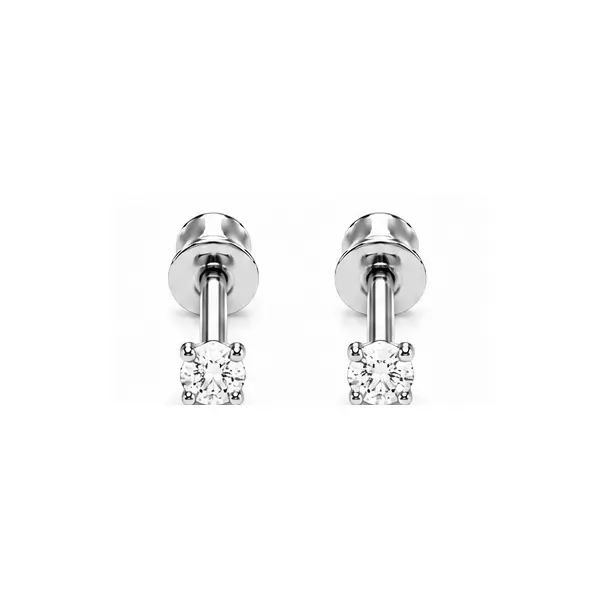 Brinco com garra e tarracha baby com rosca 3 mm